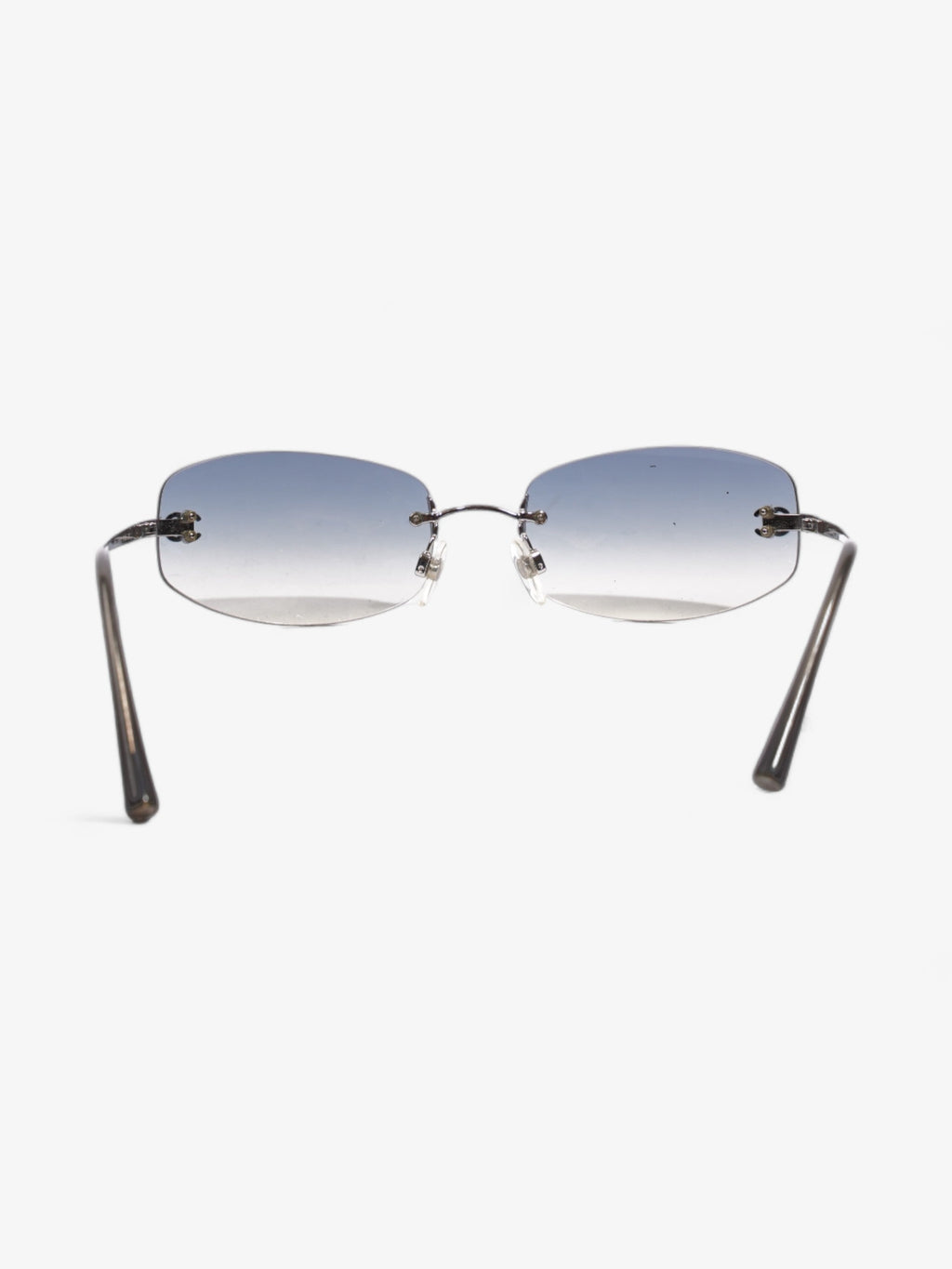 Chanel Transparent Classic Sunglasses Silver Acetate 130mm