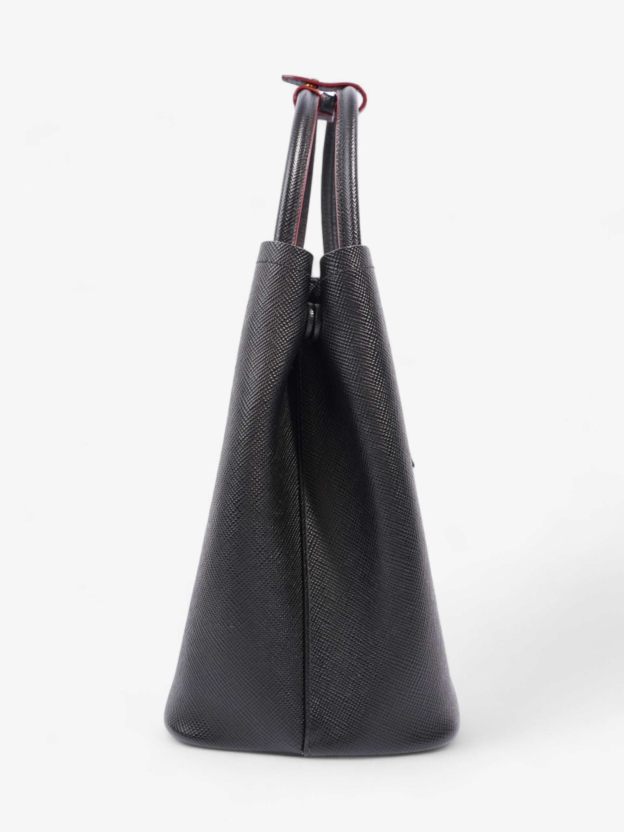 Prada Double Tote Black Saffiano Leather Medium
