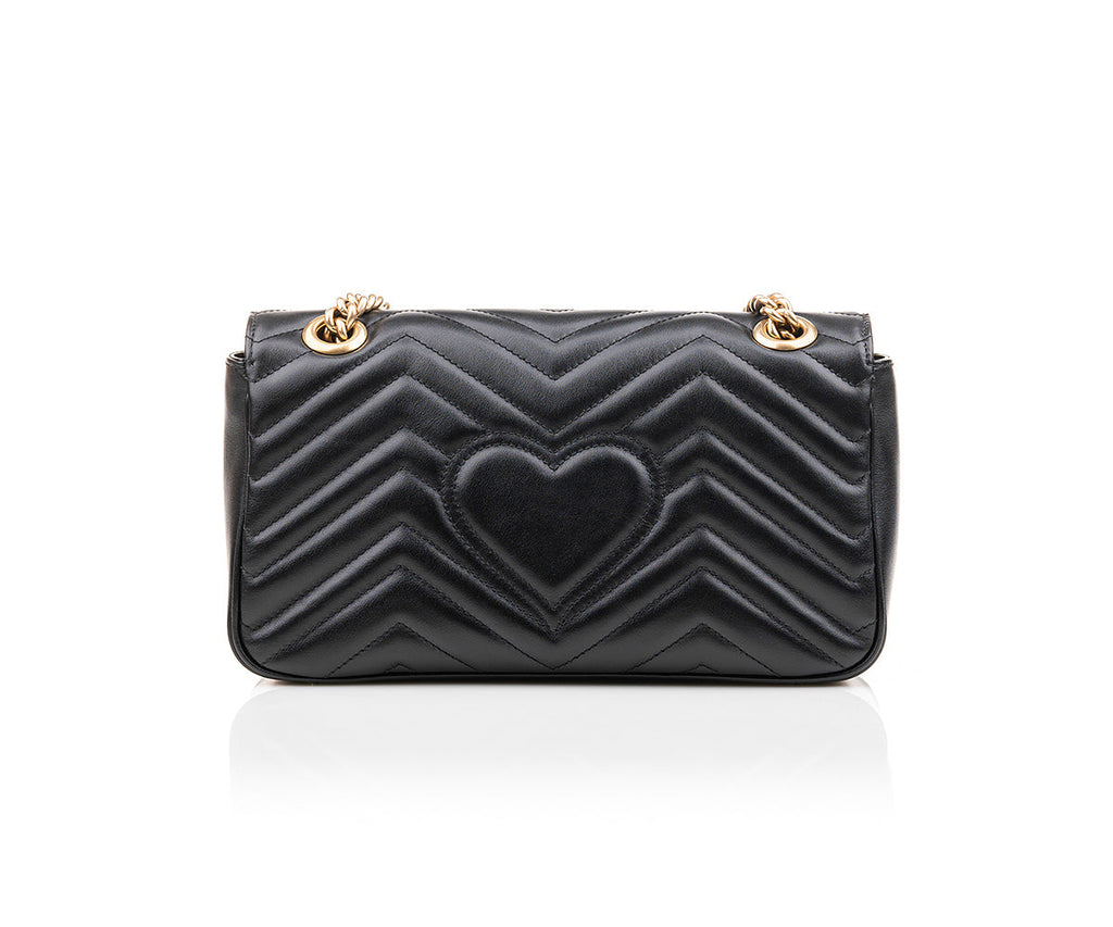 GG Marmont Small Matelass Shoulder Bag In Black