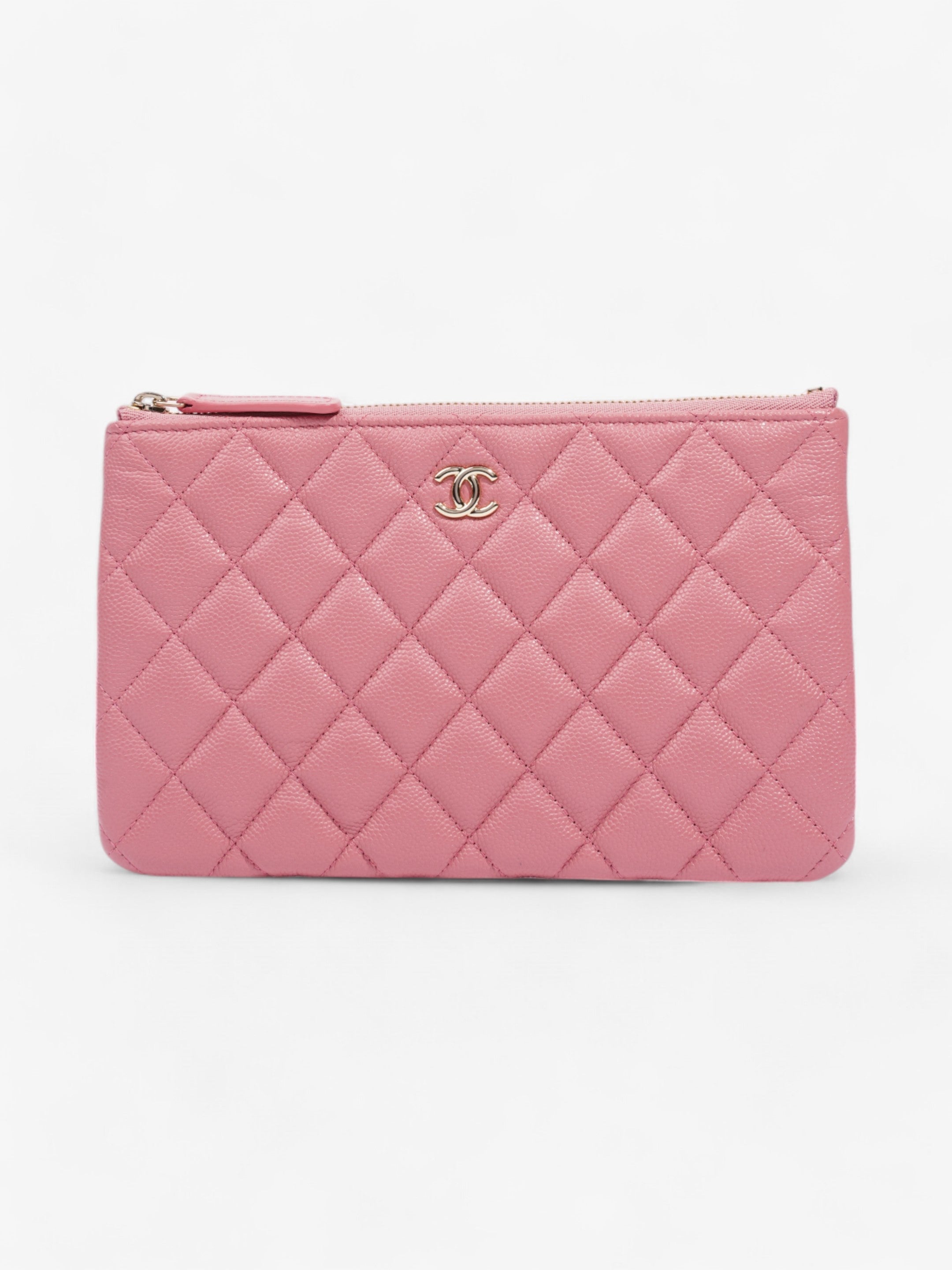 Chanel Coin and Card Purse Pink Caviar Leather