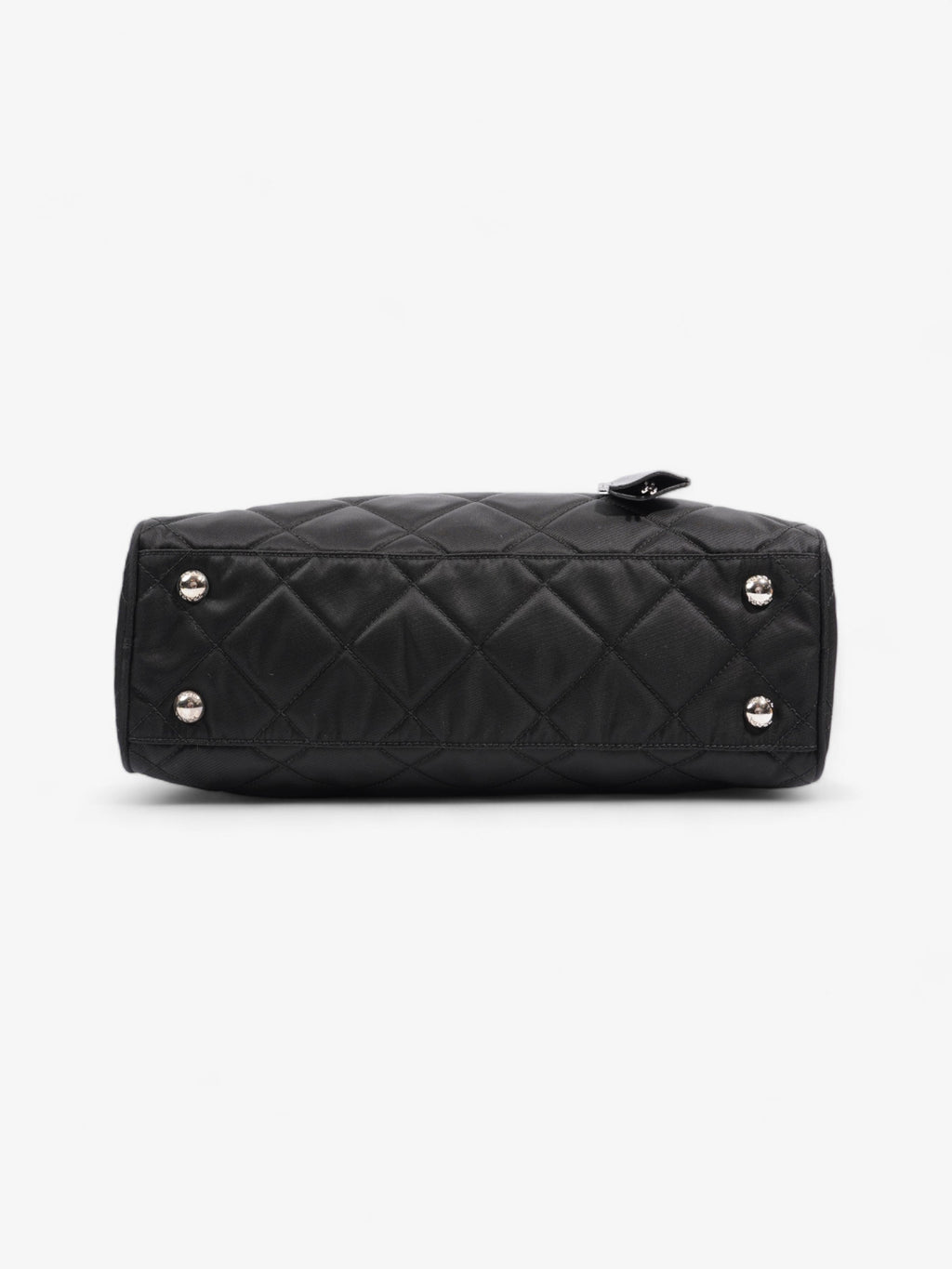 Prada Quilted Tote Black Re Nylon