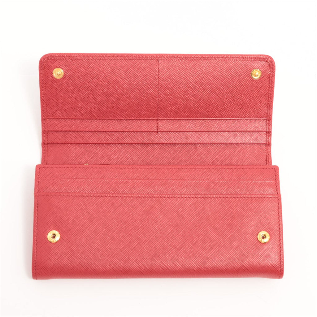 Prada Fuoco Large Saffiano Metal Leather Wallet [Clearance Sale]
