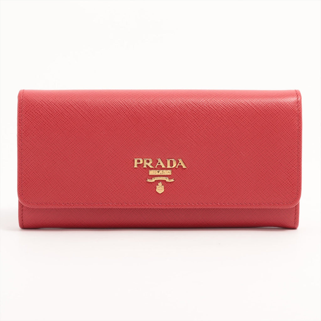 Prada Fuoco Large Saffiano Metal Leather Wallet [Clearance Sale]