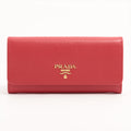 Prada Fuoco Large Saffiano Metal Leather Wallet [Clearance Sale]