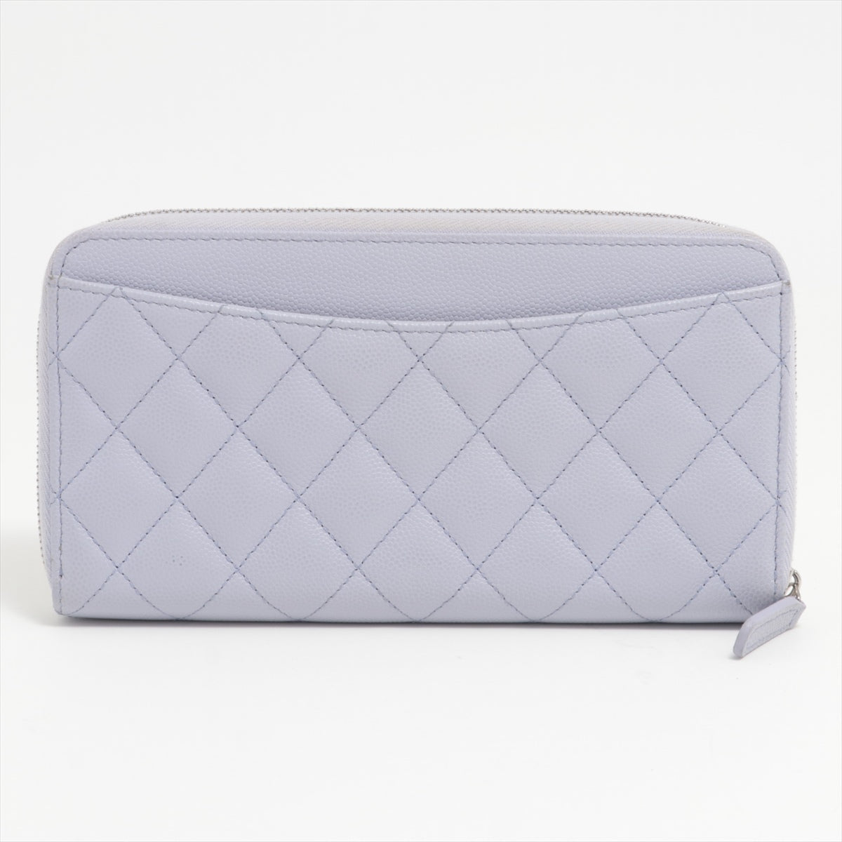 Chanel Caviar Classic Long Zipped Wallet Light Purple
