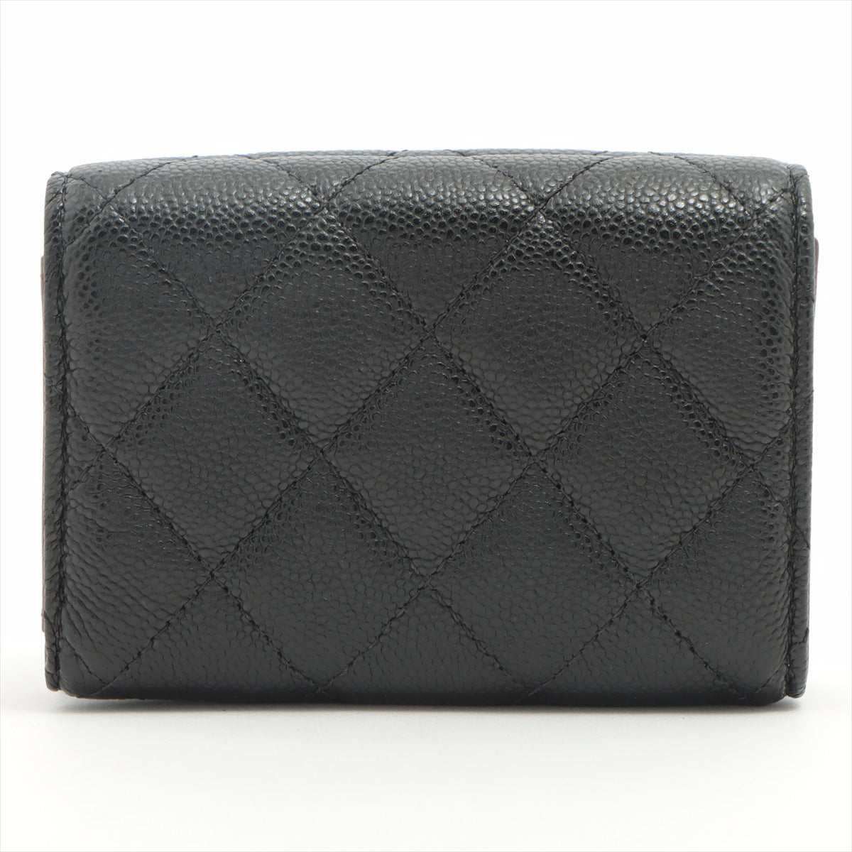 Chanel Compact Caviar Black Wallet