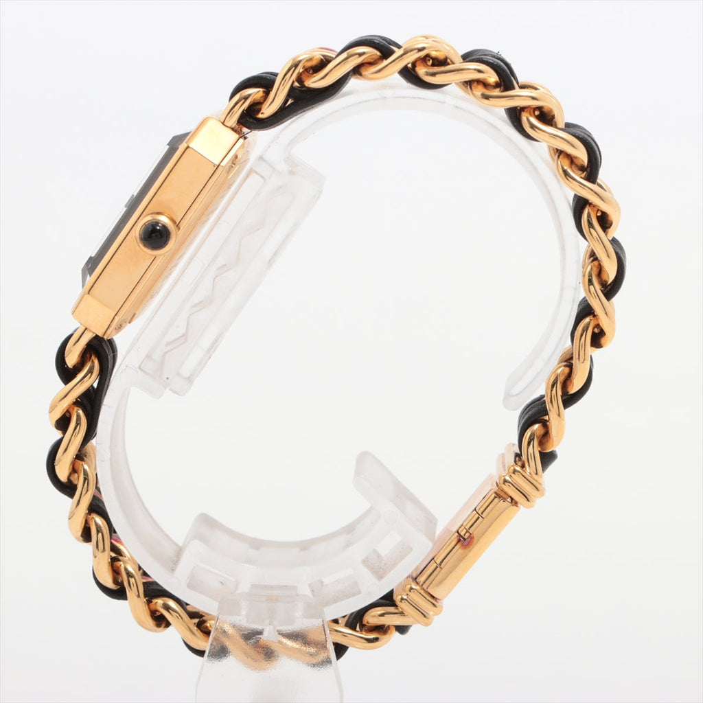 Chanel Premier L Black Face Gold Watch