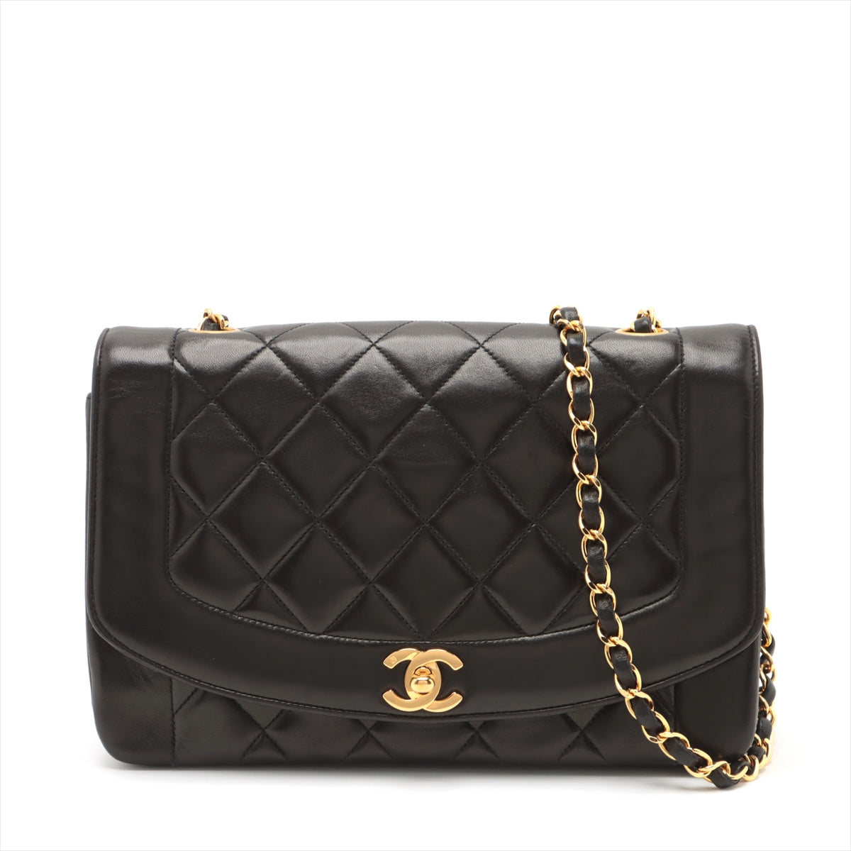 ITEM 15 - Chanel Medium Vintage Diana Lambskin Black - Series 2
