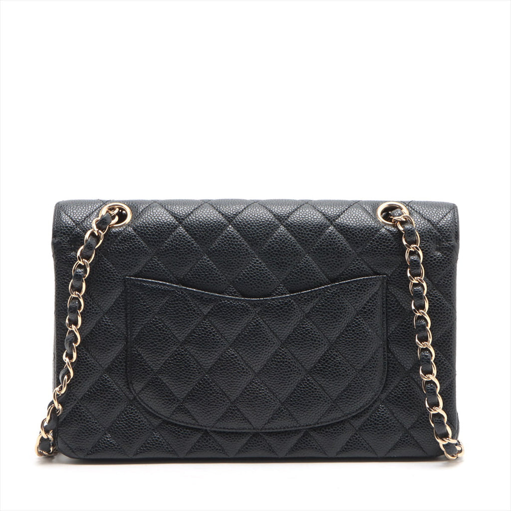 Chanel Classic Flap M/L Medium/Large Caviar Black Bag 15 series