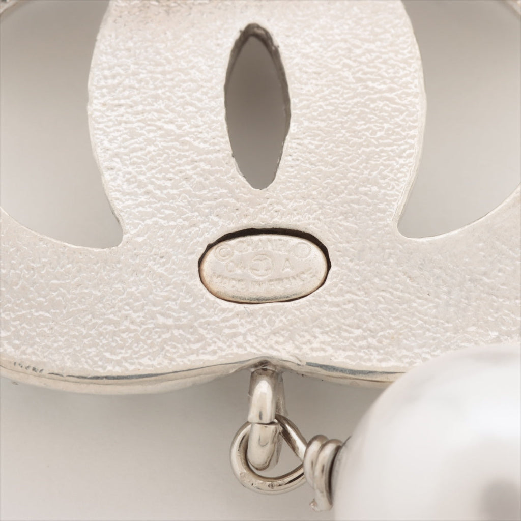 Chanel Coco Pearl Silver Drop Brooch