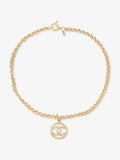 Chanel  Circle Coco Necklace Gold Gold Plated 76.5cm