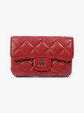 Chanel Coin Purse Red Lambskin Leather