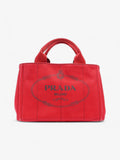 Prada Canapa Tote Red Cotton