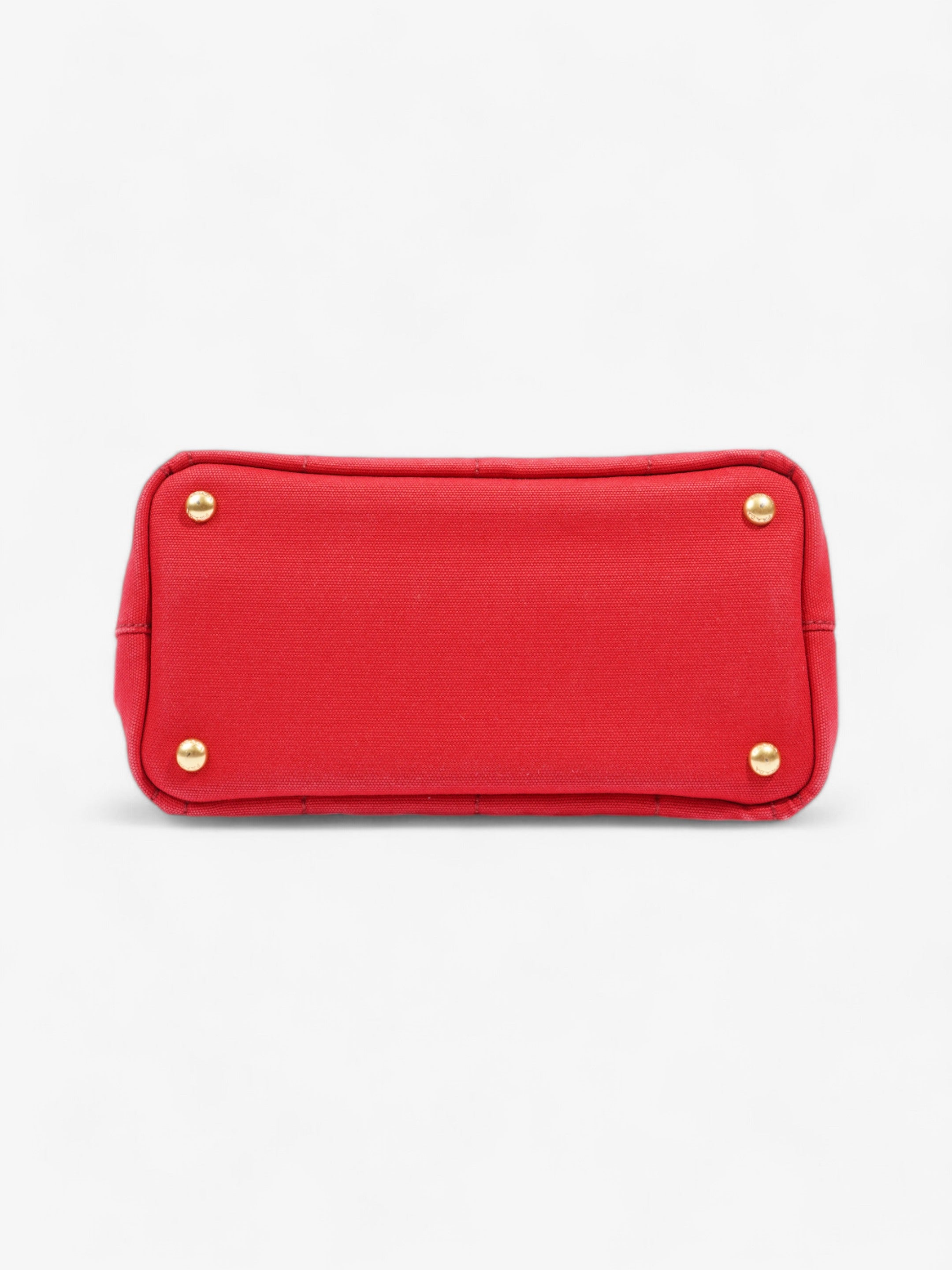 Prada Canapa Tote Red Cotton