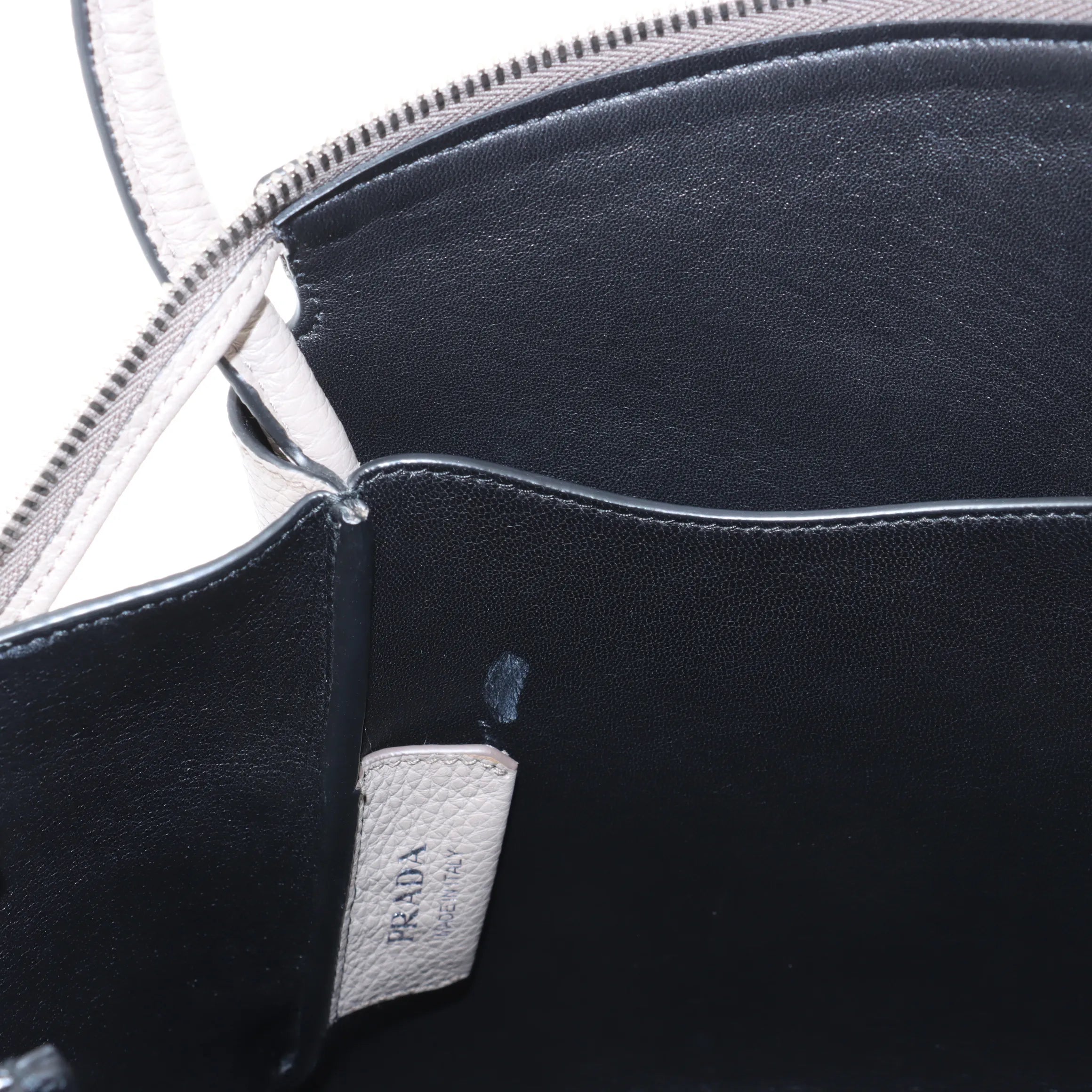 Prada Greige Vitello Daino Calfskin Leather Handbag [Clearance Sale]
