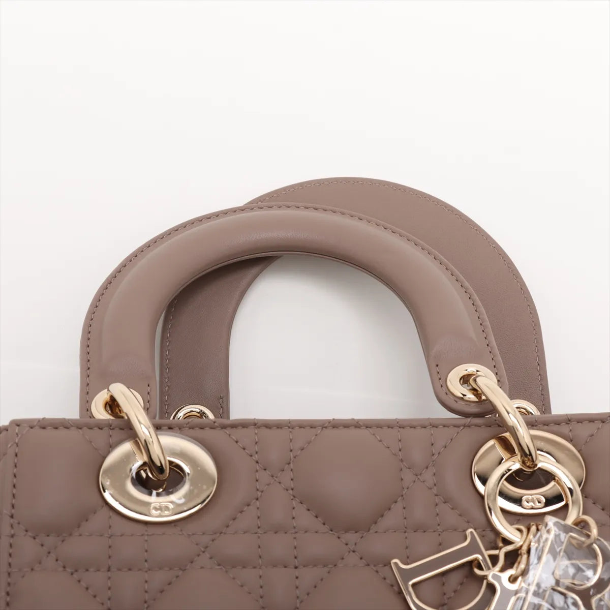 Christian Dior Beige Cannage Lambskin Lady Dior Bag [Clearance Sale]