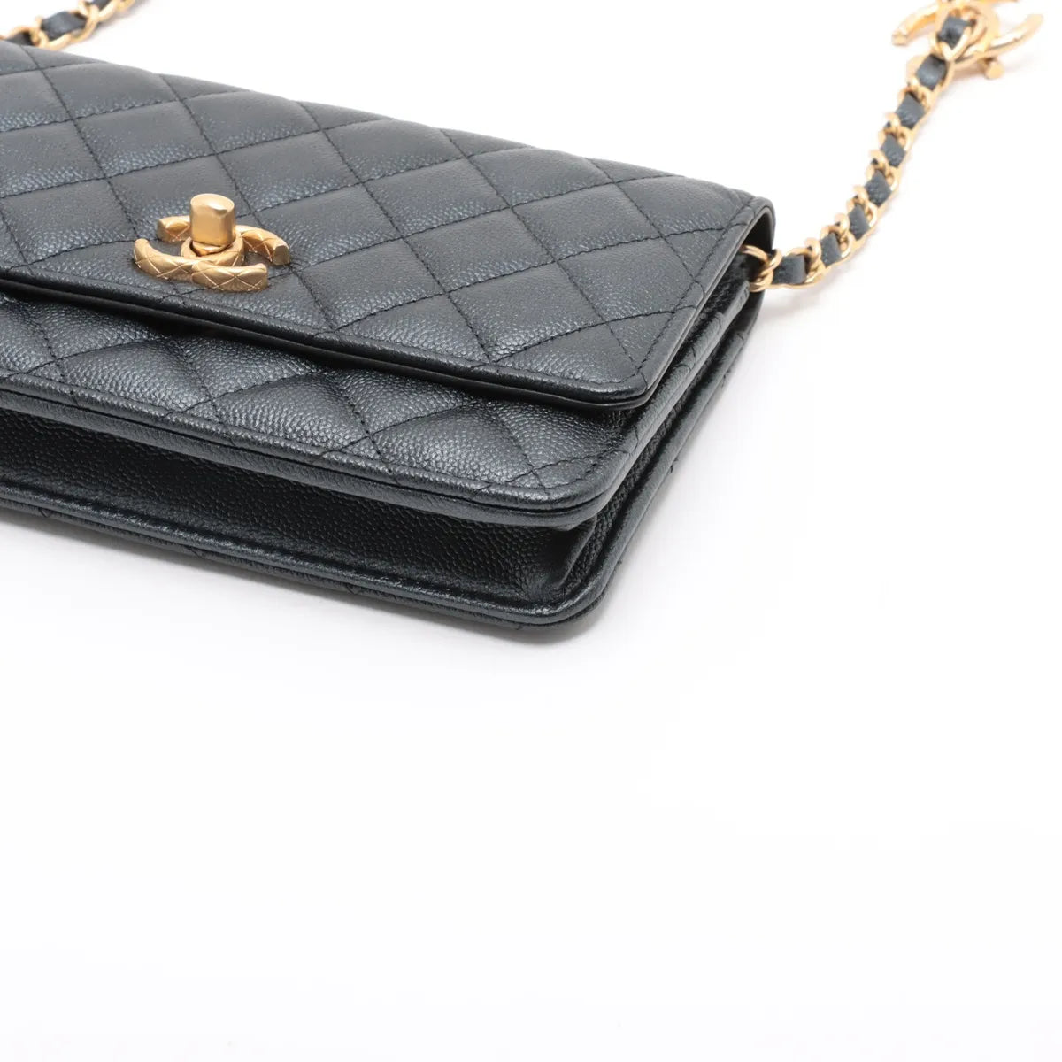 Chanel Black Caviar Calfskin Wallet On Chain [Clearance Sale]