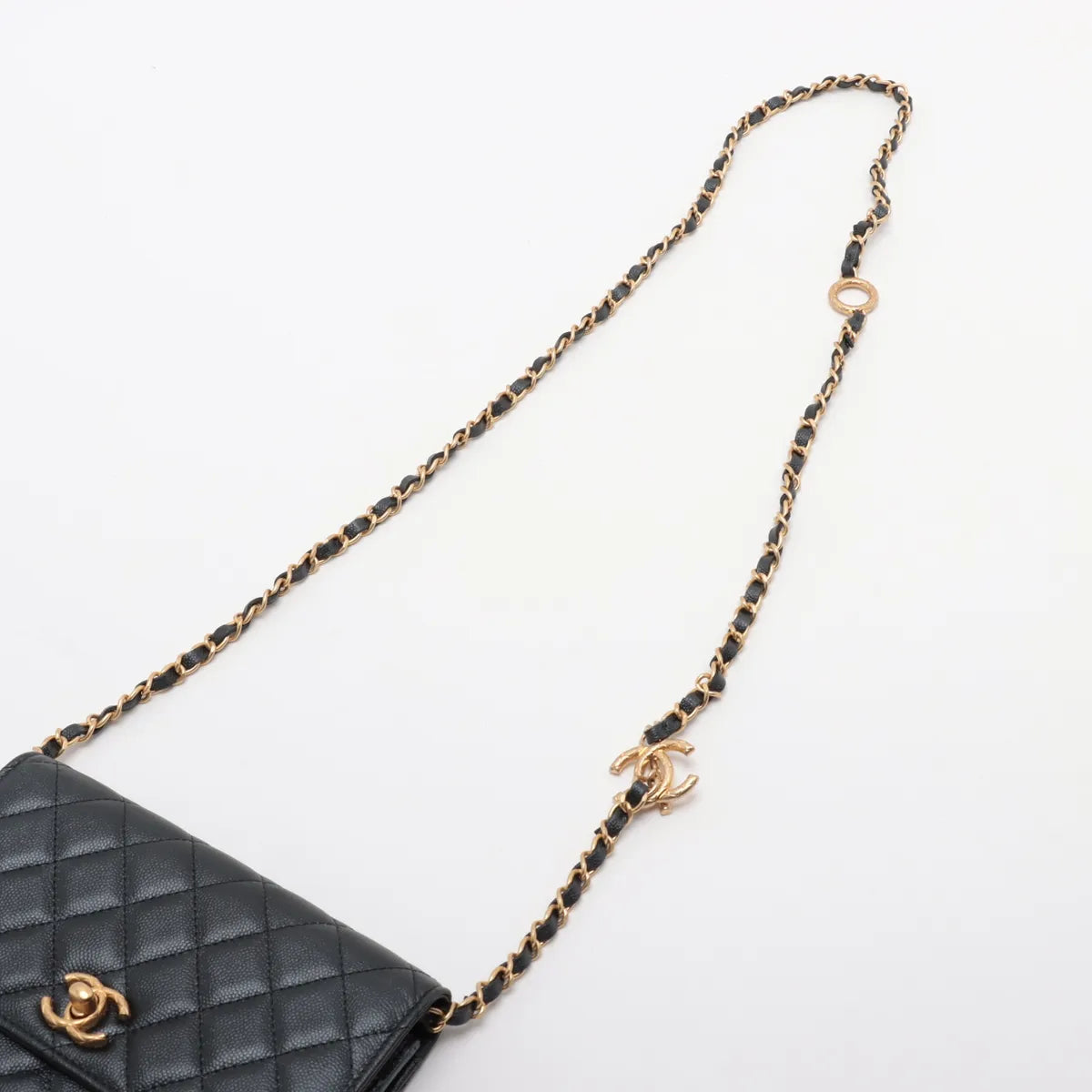 Chanel Black Caviar Calfskin Wallet On Chain [Clearance Sale]