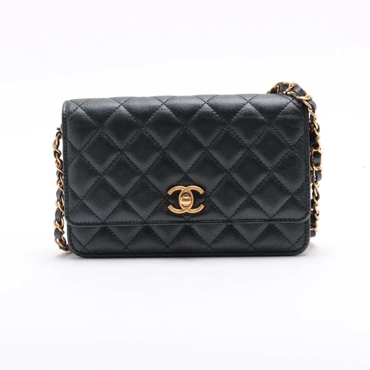 Chanel Black Caviar Calfskin Wallet On Chain [Clearance Sale]