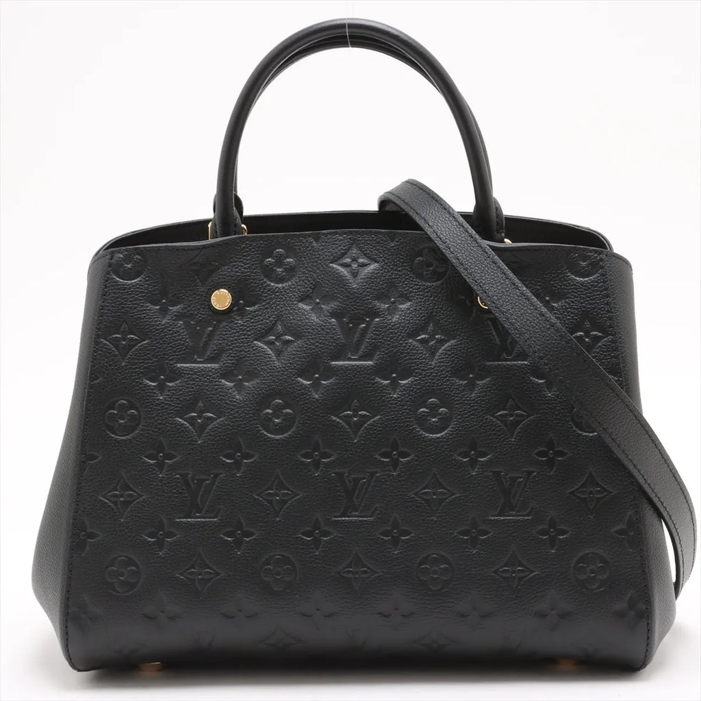 Louis Vuitton Noir Monogram Empreinte Leather Montaigne MM [Clearance Sale]