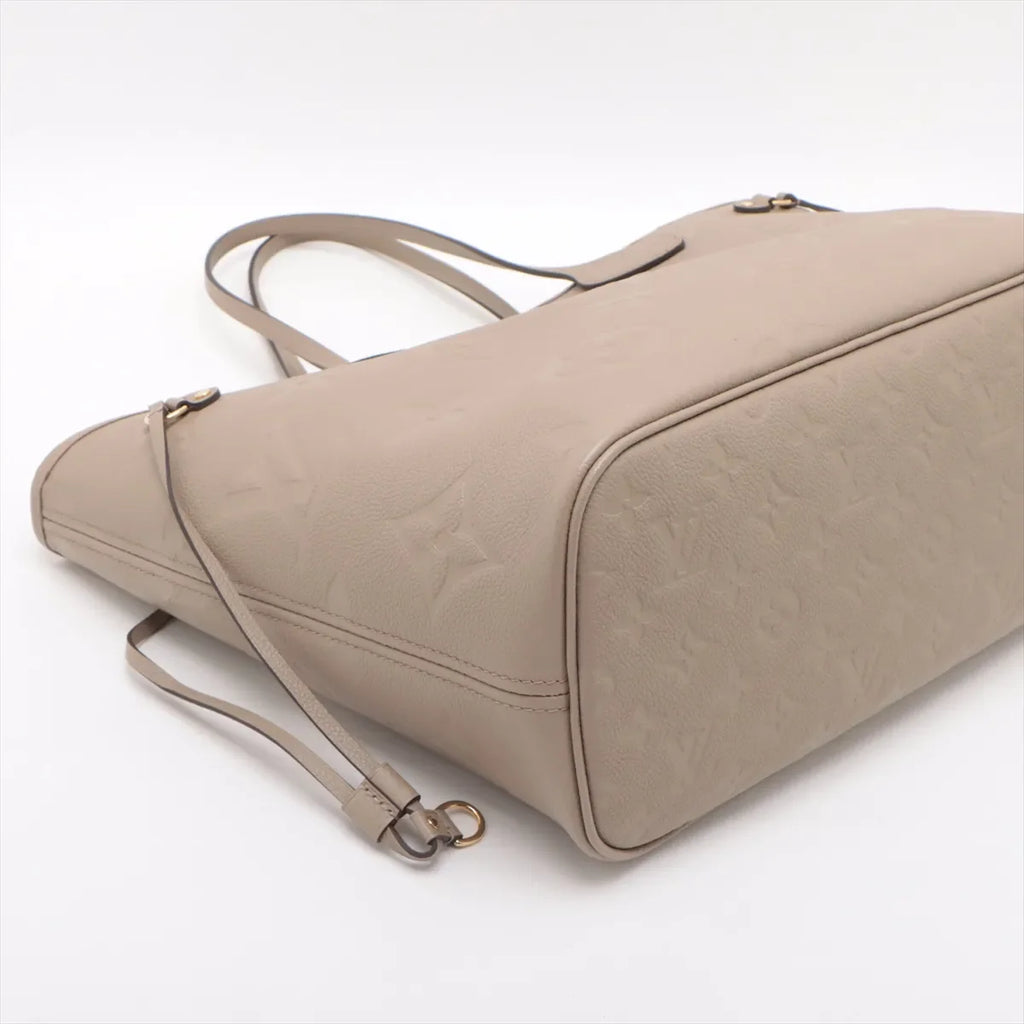 Louis Vuitton Beige Monogram Empreinte Leather Neverfull MM [Clearance Sale]