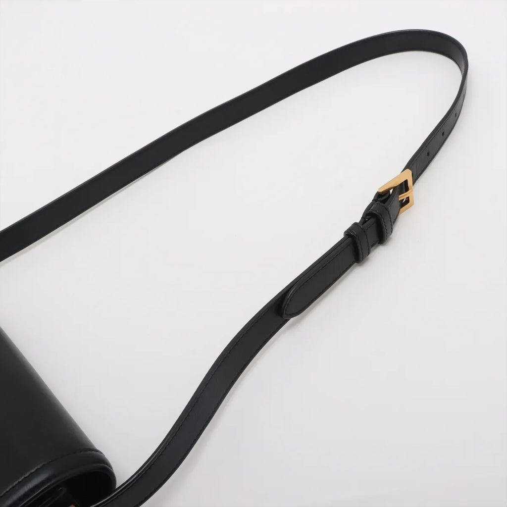 Saint Laurent Black Smooth Leather Solferino Shoulder Bag [Clearance Sale]