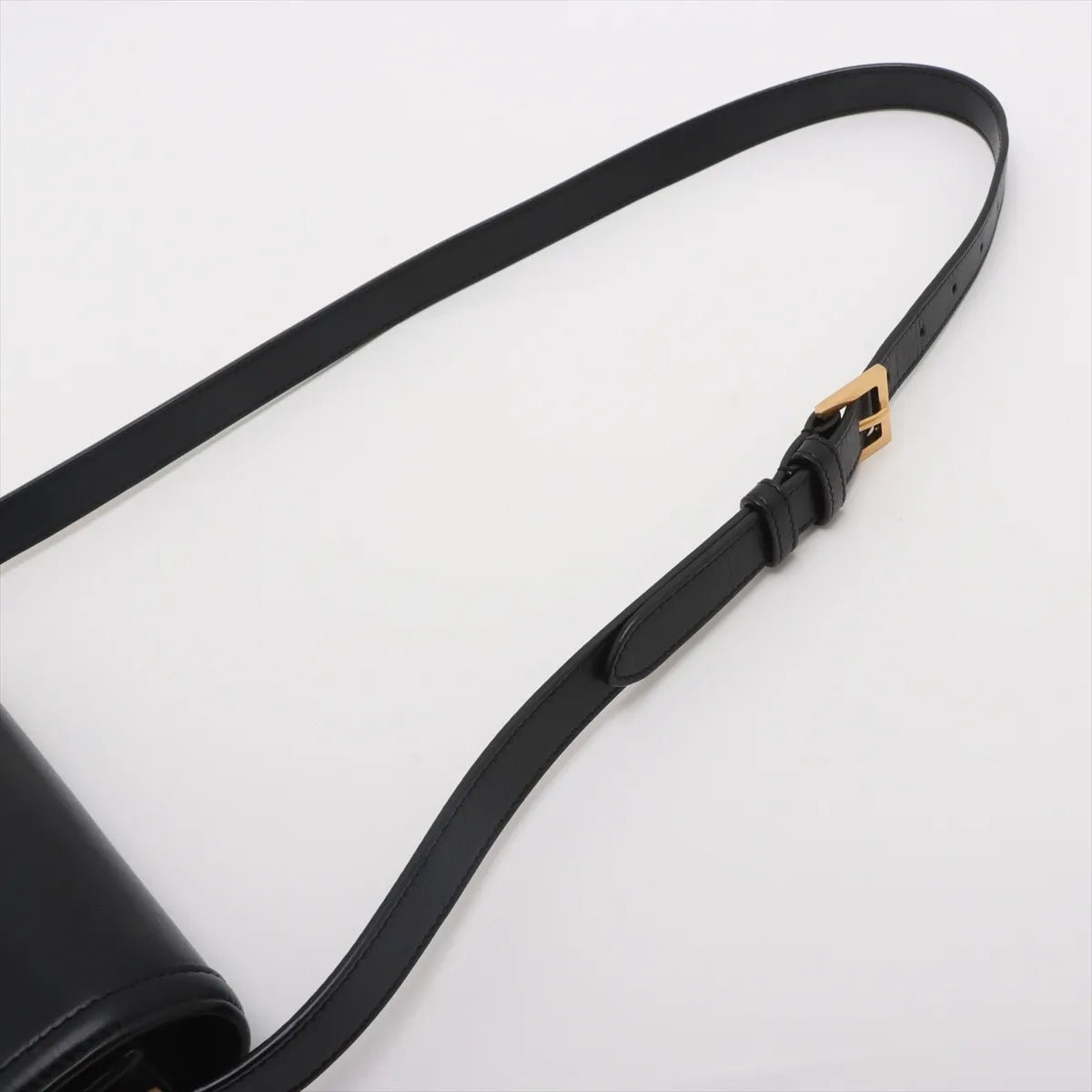Saint Laurent Black Smooth Leather Solferino Shoulder Bag [Clearance Sale]