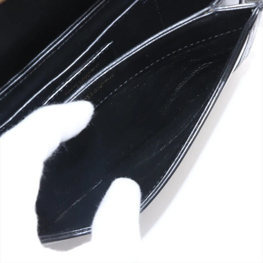 Saint Laurent Black Smooth Leather Solferino Shoulder Bag [Clearance Sale]