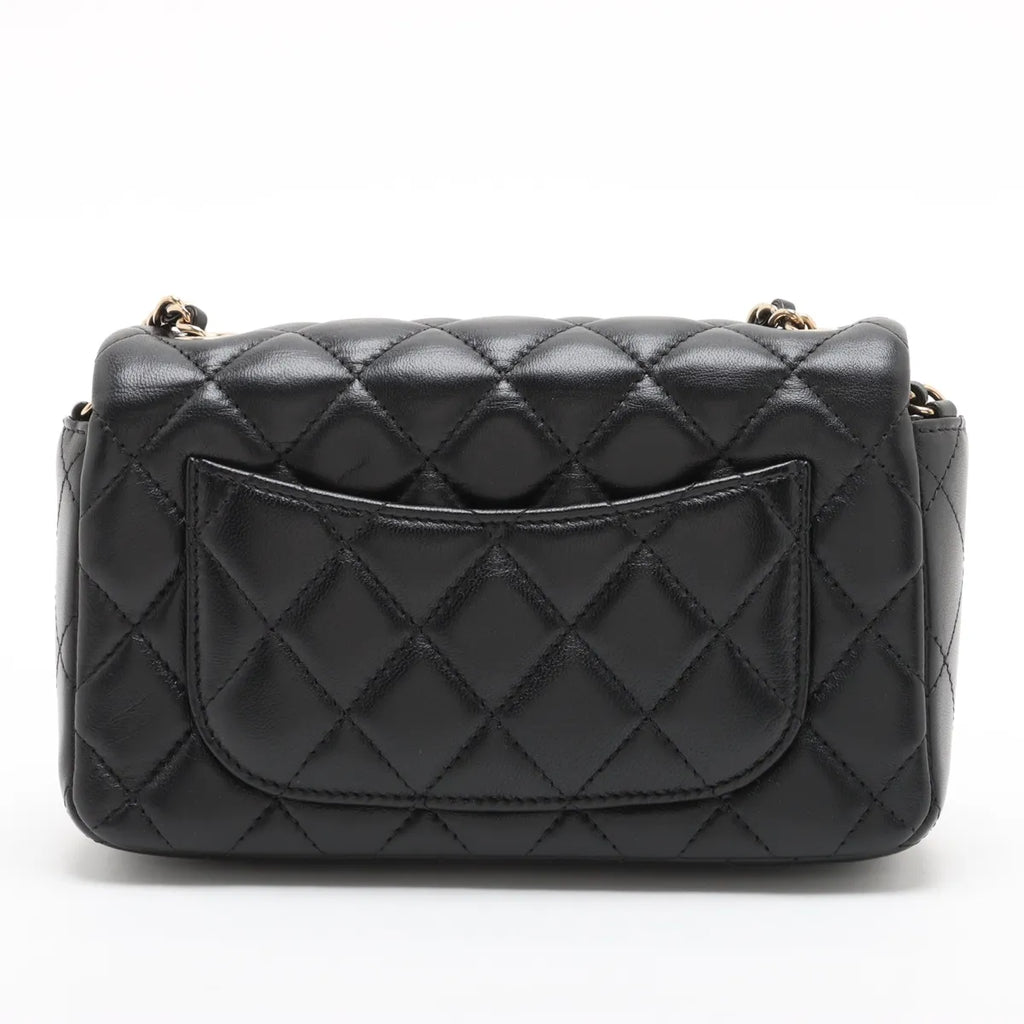 Chanel Black Nappa Lambskin Classic Extra Mini Flap Bag [Clearance Sale]