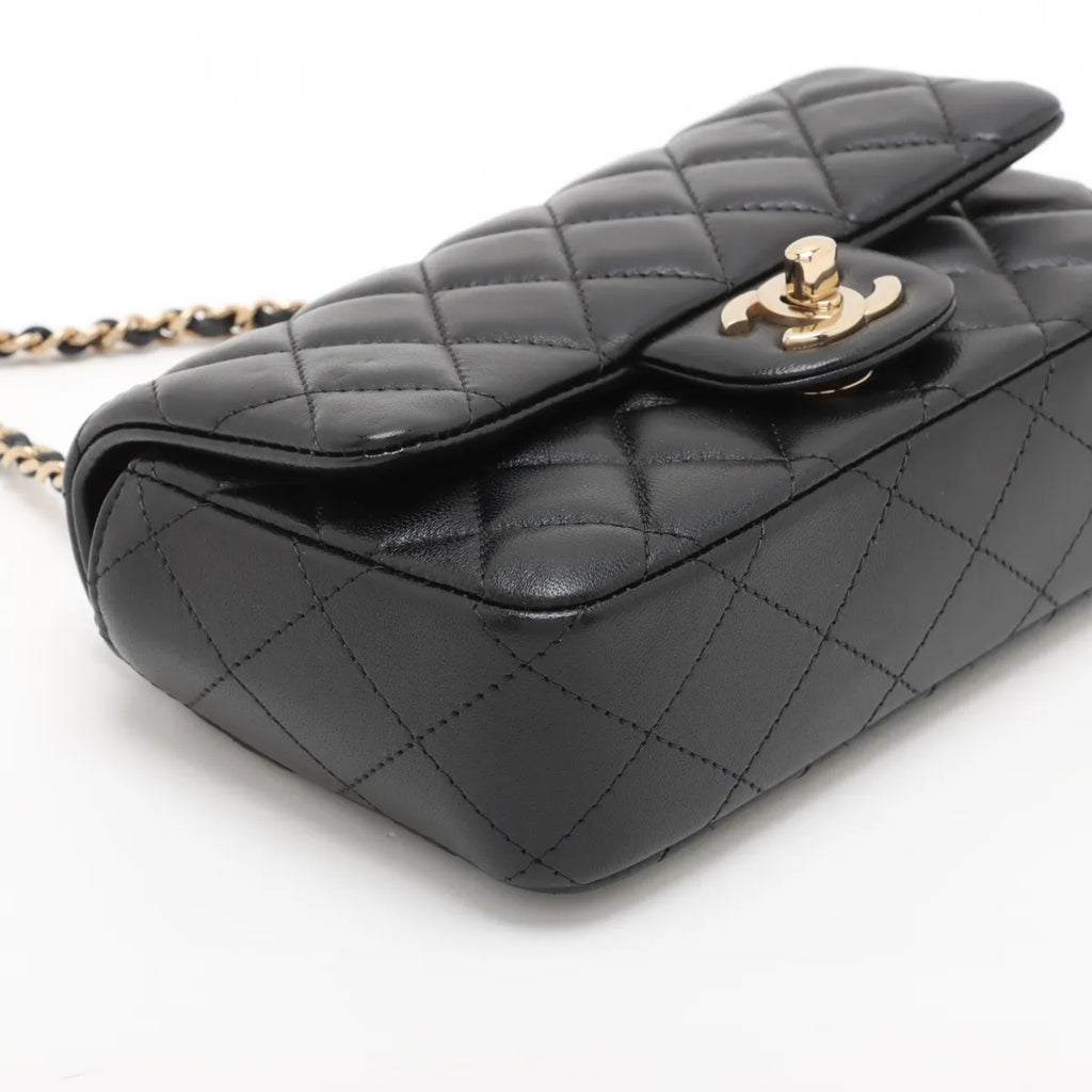 Chanel Black Nappa Lambskin Classic Extra Mini Flap Bag [Clearance Sale]