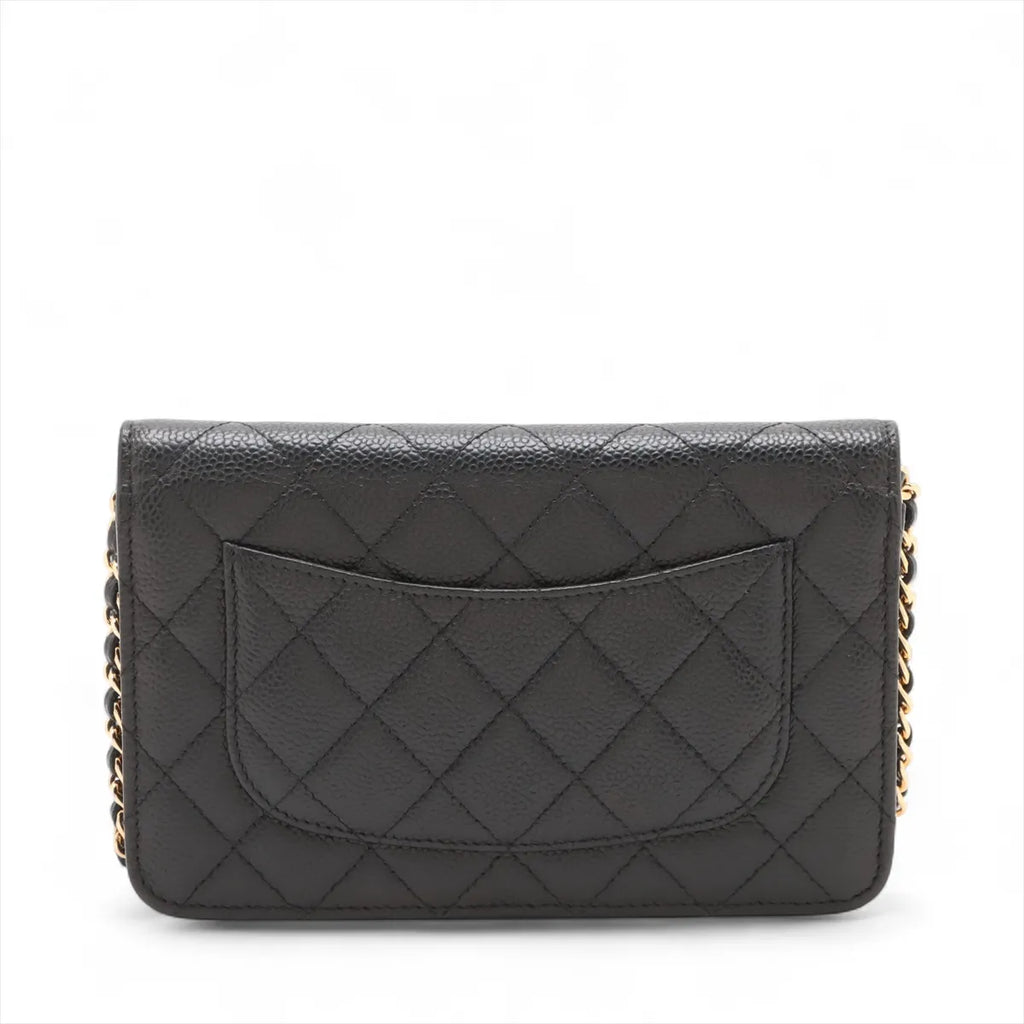 Chanel Black Caviar Calfskin Wallet On Chain [Clearance Sale]