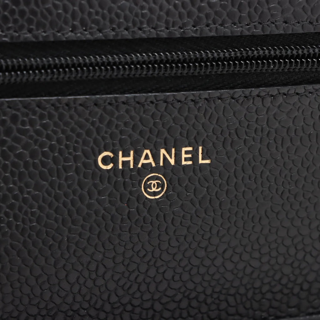 Chanel Black Caviar Calfskin Wallet On Chain [Clearance Sale]
