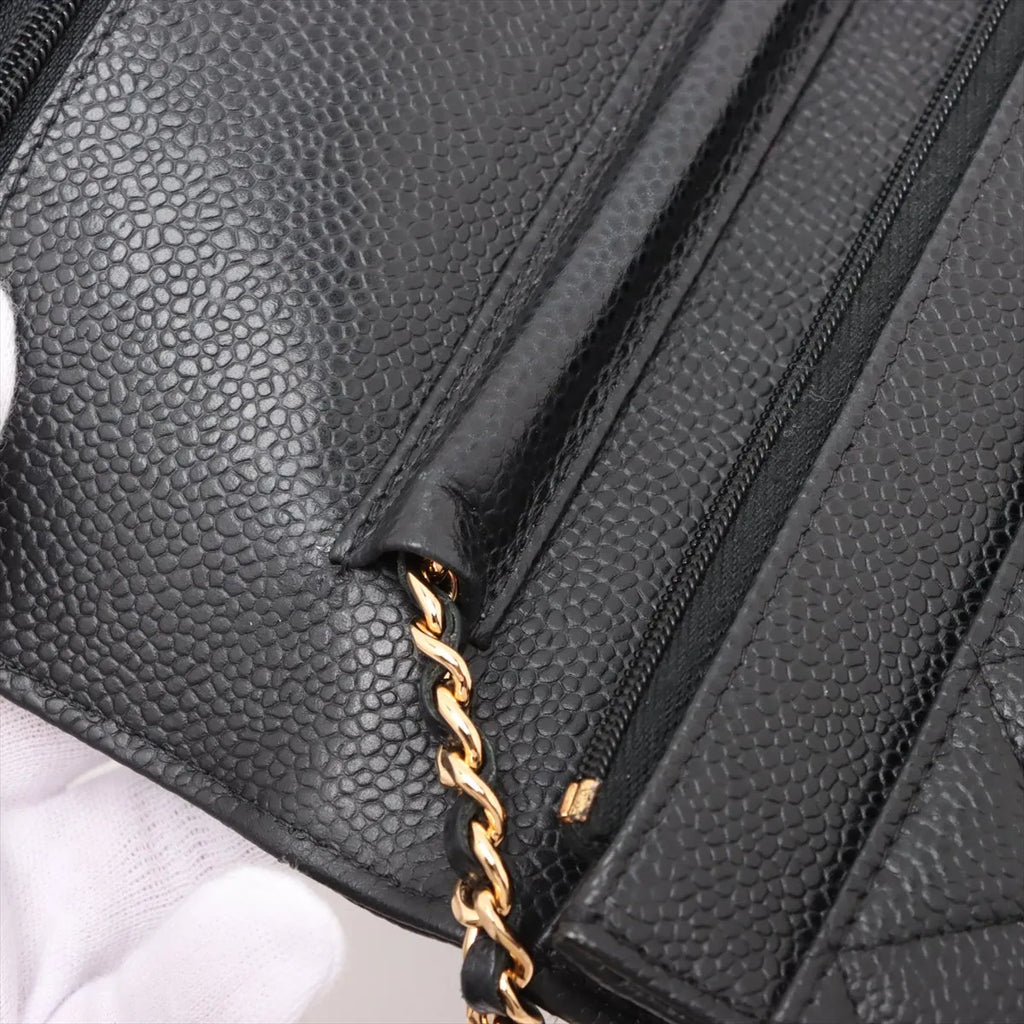 Chanel Black Caviar Calfskin Wallet On Chain [Clearance Sale]