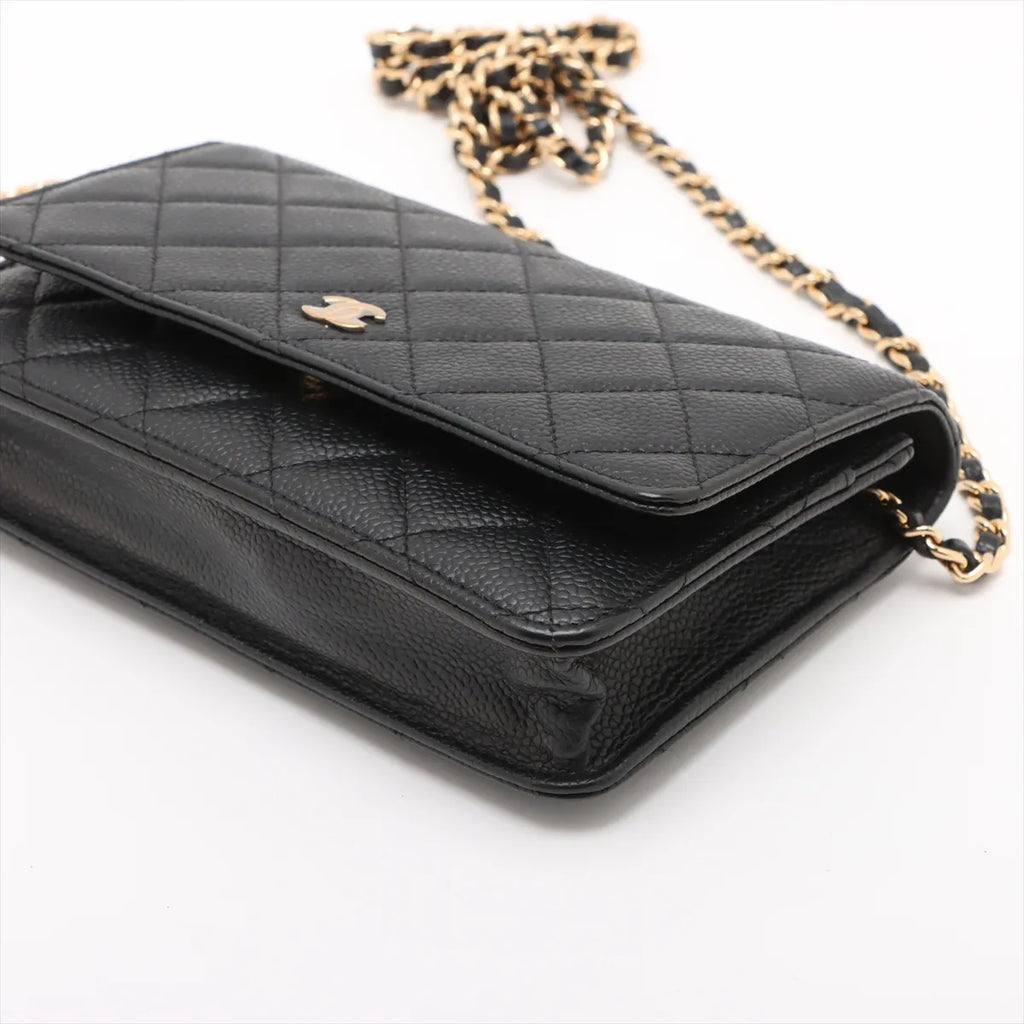Chanel Black Caviar Calfskin Wallet On Chain [Clearance Sale]