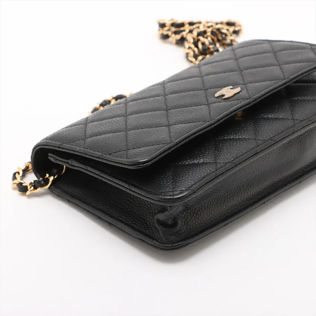 Chanel Black Caviar Calfskin Wallet On Chain [Clearance Sale]