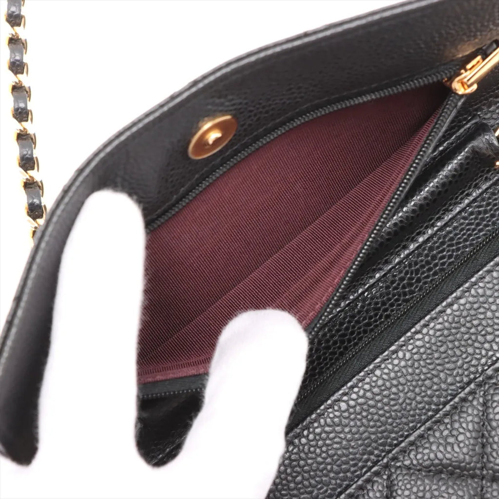 Chanel Black Caviar Calfskin Wallet On Chain [Clearance Sale]