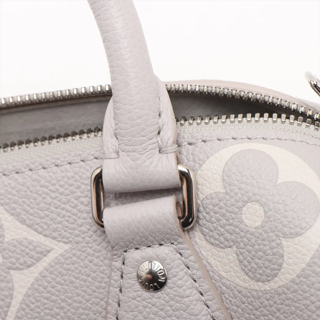 Louis Vuitton Gray Beige BiColour Monogram Empreinte Leather Speedy 20 [Clearance Sale]
