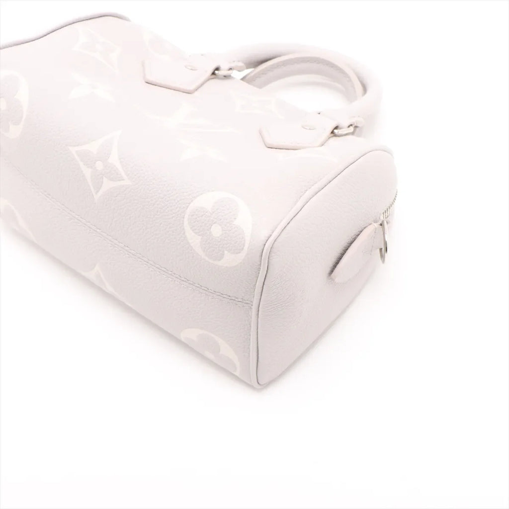Louis Vuitton Gray Beige BiColour Monogram Empreinte Leather Speedy 20 [Clearance Sale]