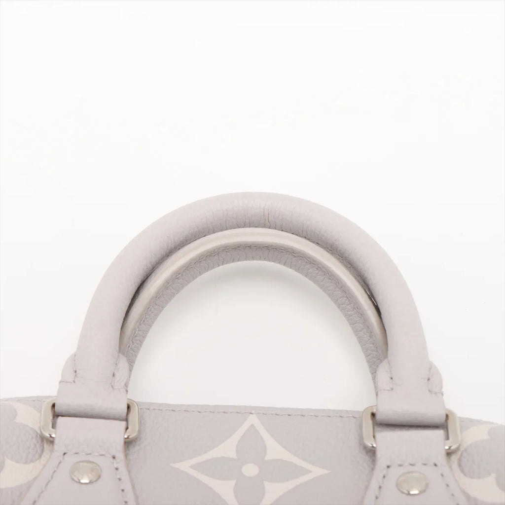 Louis Vuitton Gray Beige BiColour Monogram Empreinte Leather Speedy 20 [Clearance Sale]