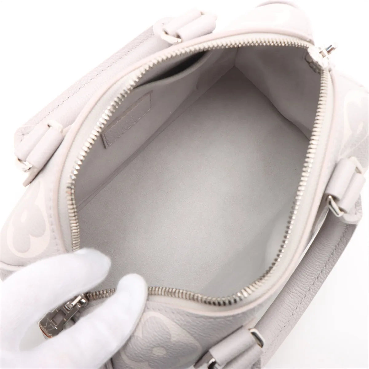Louis Vuitton Gray Beige BiColour Monogram Empreinte Leather Speedy 20 [Clearance Sale]