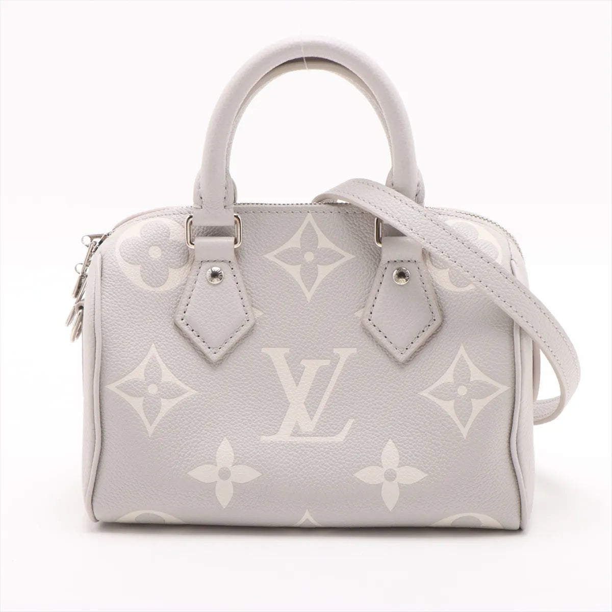 Louis Vuitton Gray Beige BiColour Monogram Empreinte Leather Speedy 20 [Clearance Sale]