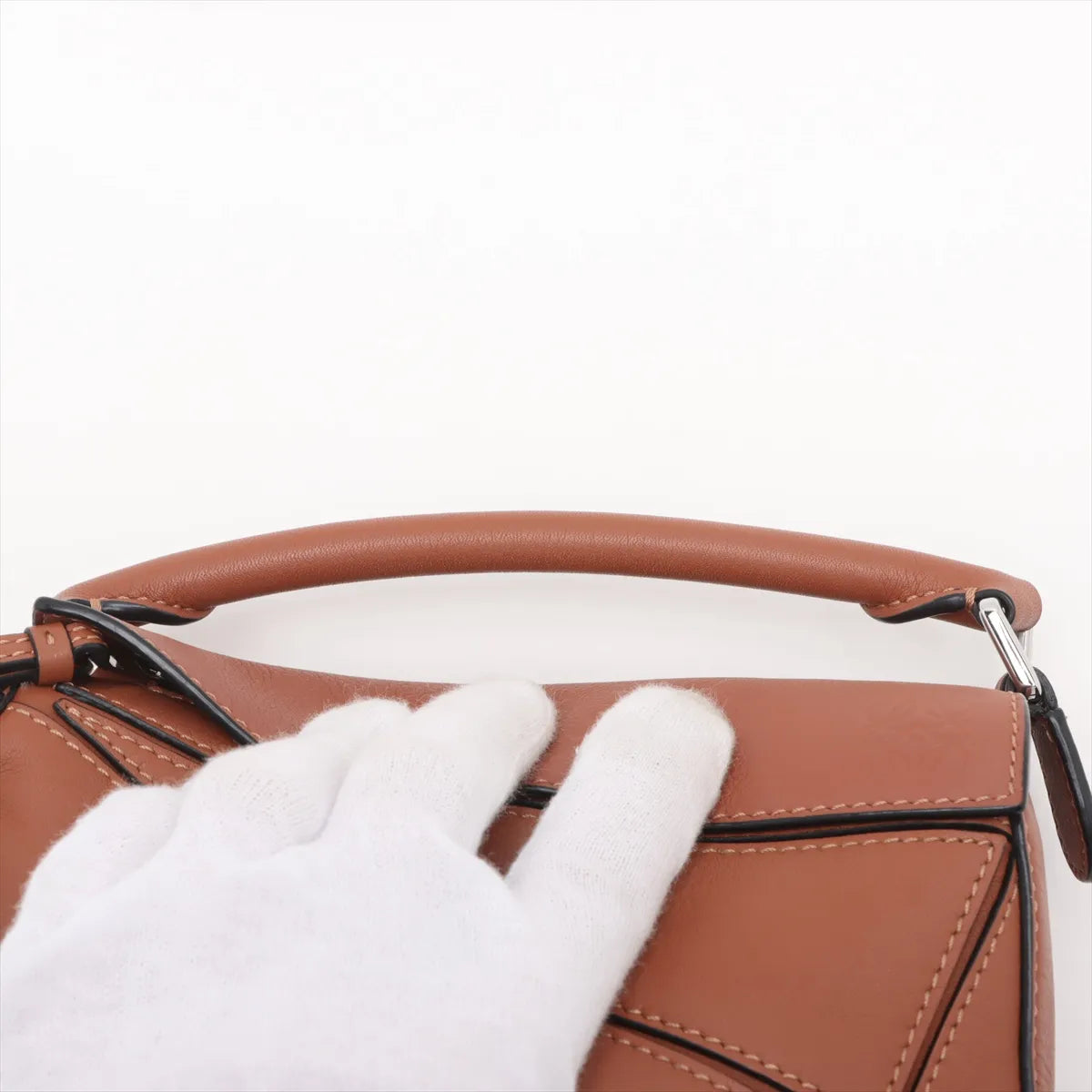 Loewe Brown Leather Mini Puzzle Bag [Clearance Sale]