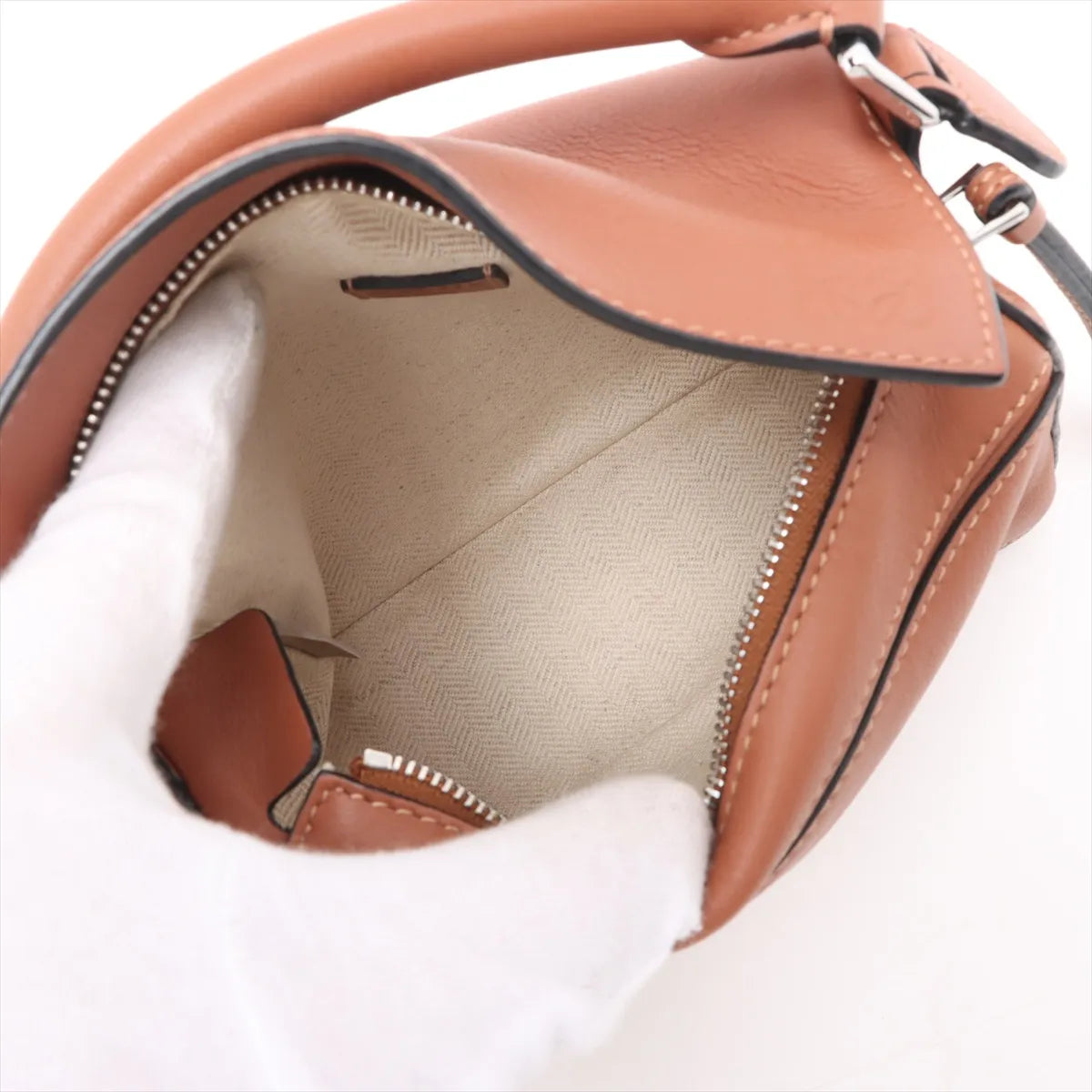 Loewe Brown Leather Mini Puzzle Bag [Clearance Sale]