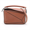 Loewe Brown Leather Mini Puzzle Bag [Clearance Sale]