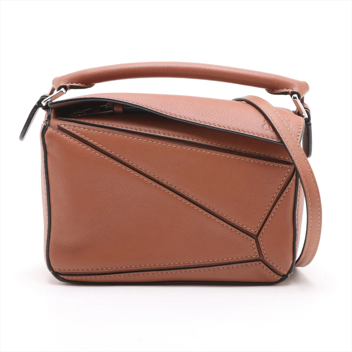Loewe Brown Leather Mini Puzzle Bag [Clearance Sale]