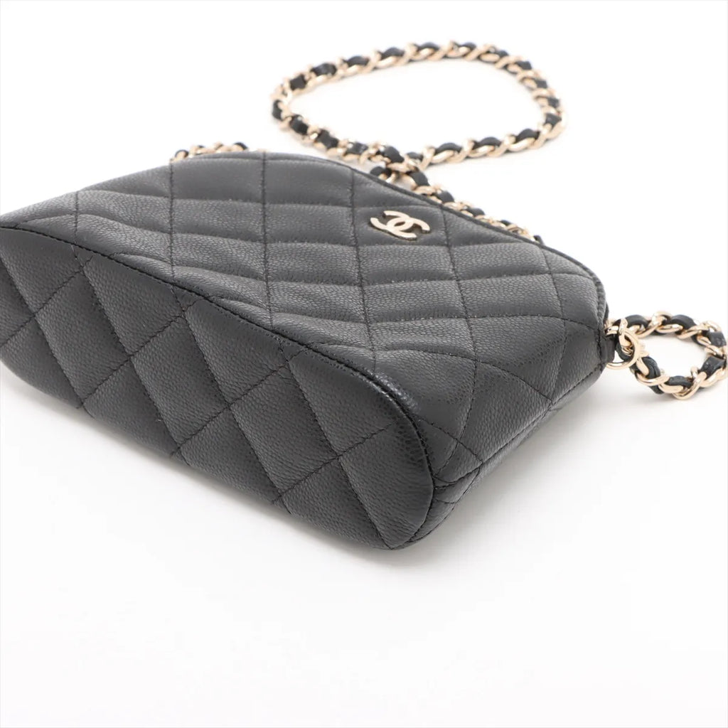 Chanel Black Caviar Calfskin Clutch with Chain [Clearance Sale]