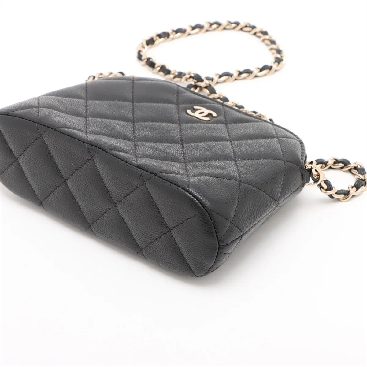 Chanel Black Caviar Calfskin Clutch with Chain [Clearance Sale]