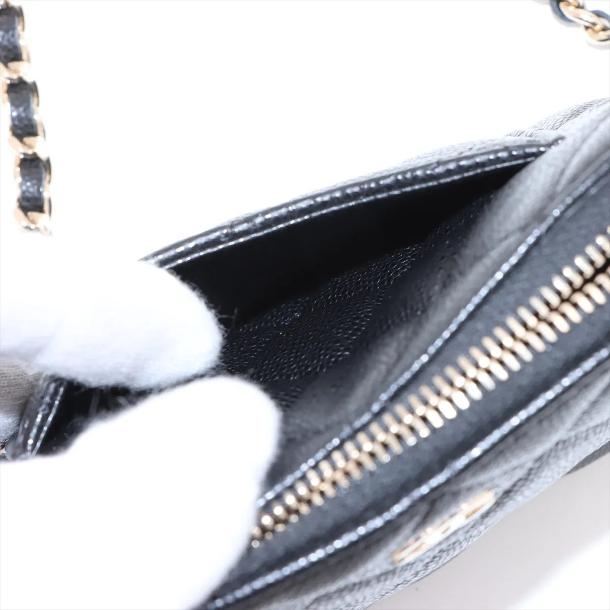 Chanel Black Caviar Calfskin Clutch with Chain [Clearance Sale]