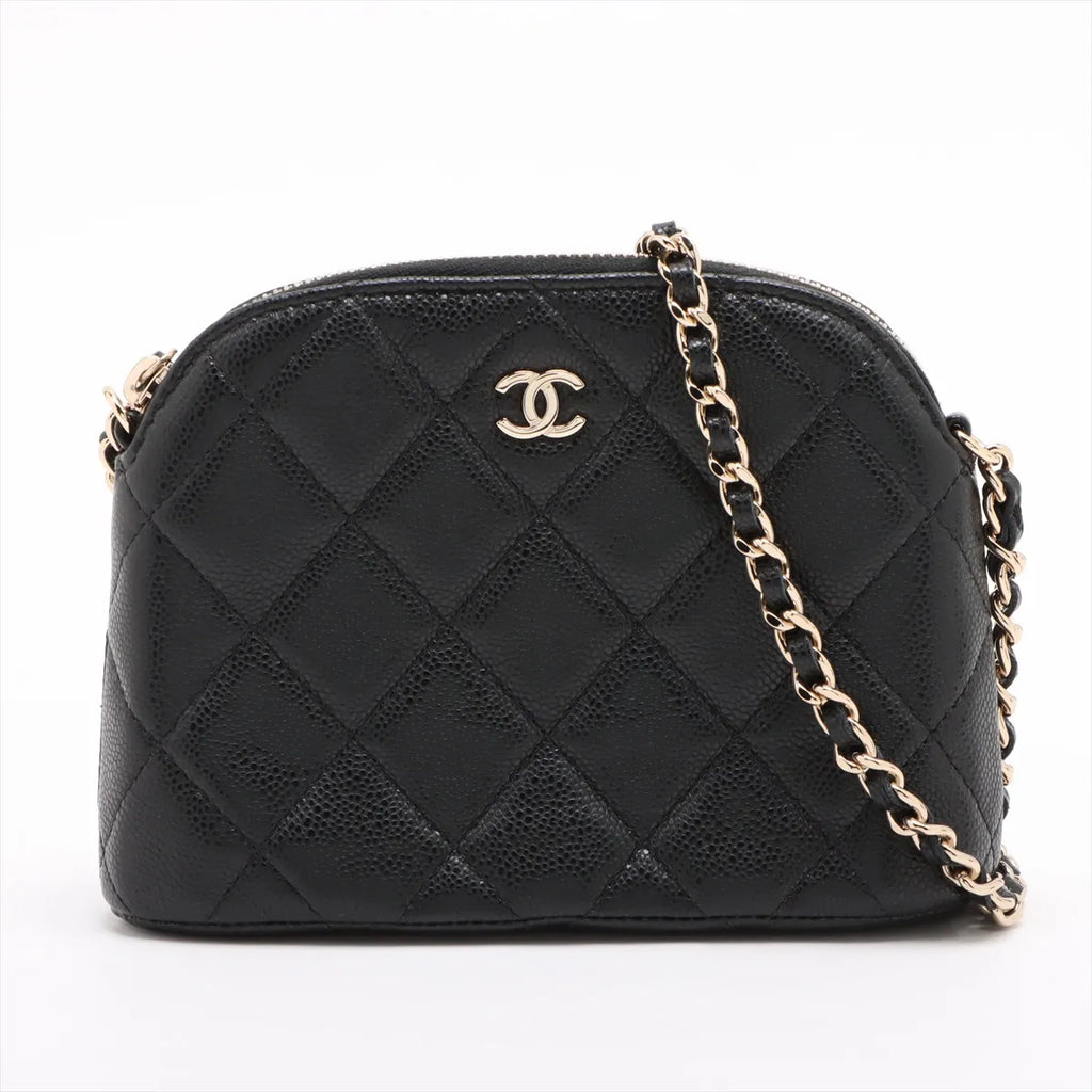 Chanel Black Caviar Calfskin Clutch with Chain [Clearance Sale]