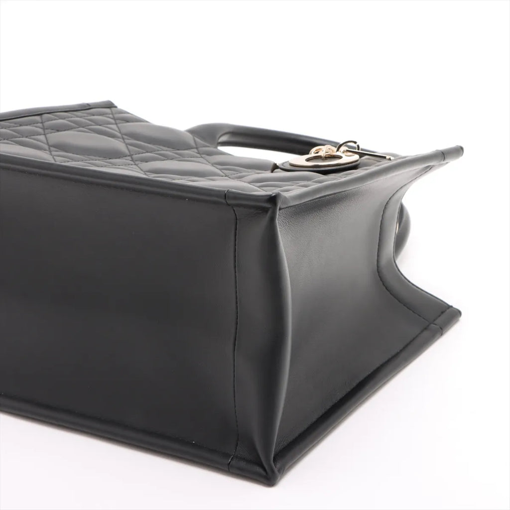 Christian Dior Black Macrocannage Calfskin Small Book Tote [Clearance Sale]